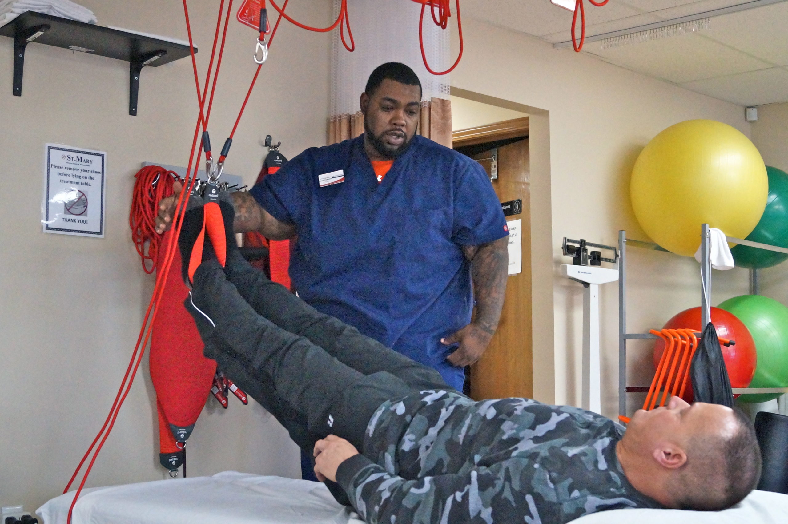 Image of Vocational Therapy Client training to be a nurse.