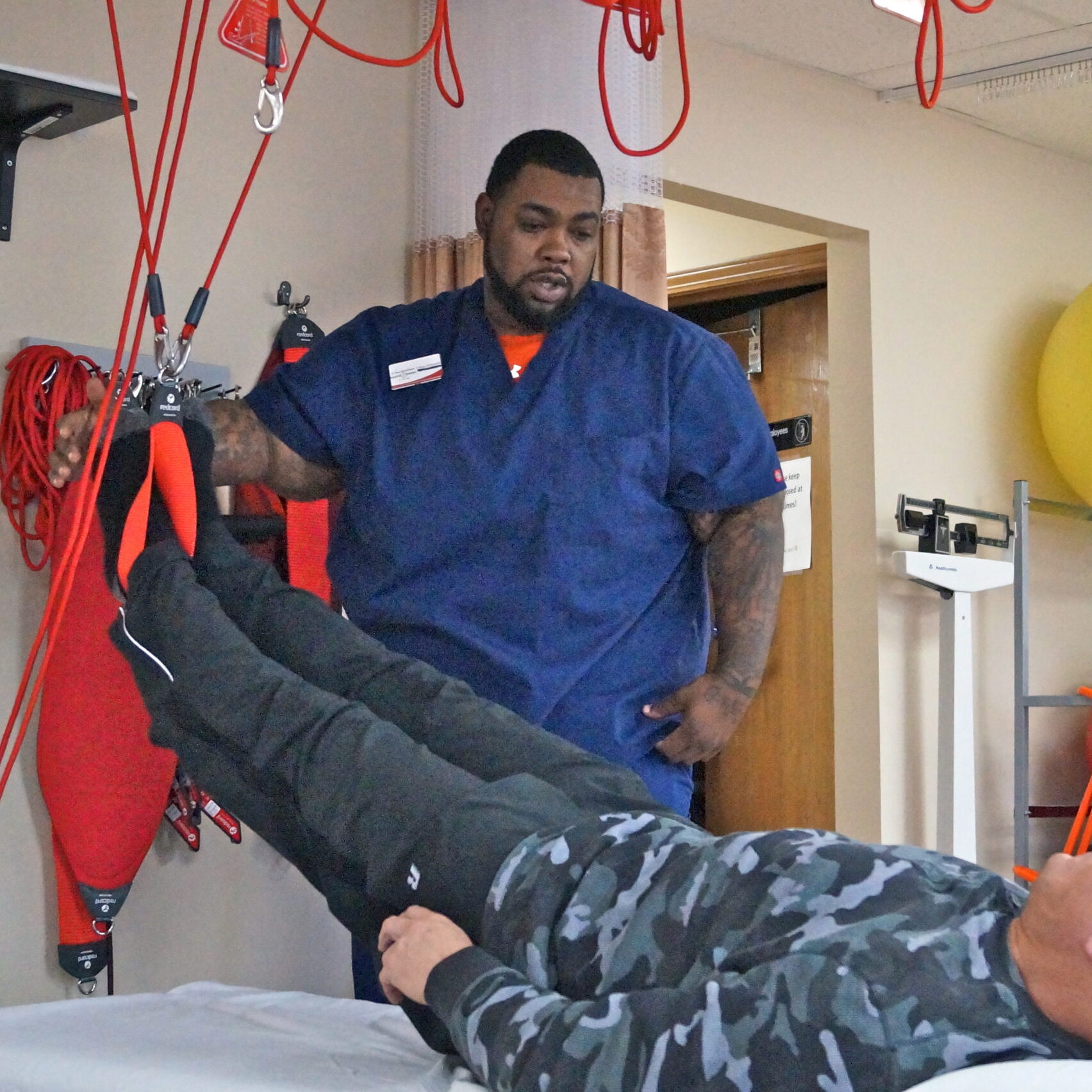 Image of Vocational Therapy Client training to be a nurse.